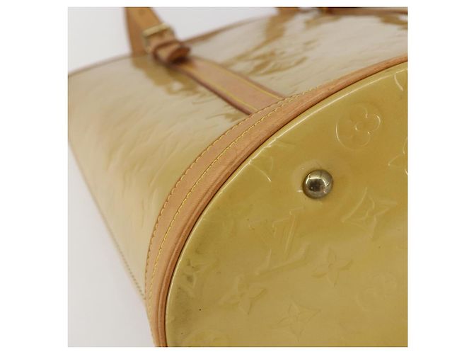 LOUIS VUITTON Borsa a Spalla Bucket GM Monogram Vernis Beige LV Auth fm4967 - vista 14