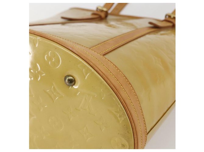 LOUIS VUITTON Borsa a Spalla Bucket GM Monogram Vernis Beige LV Auth fm4967 - vista 15