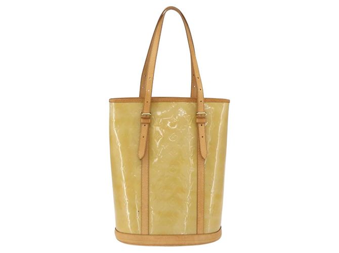 LOUIS VUITTON Borsa a Spalla Bucket GM Monogram Vernis Beige LV Auth fm4967 - vista 2
