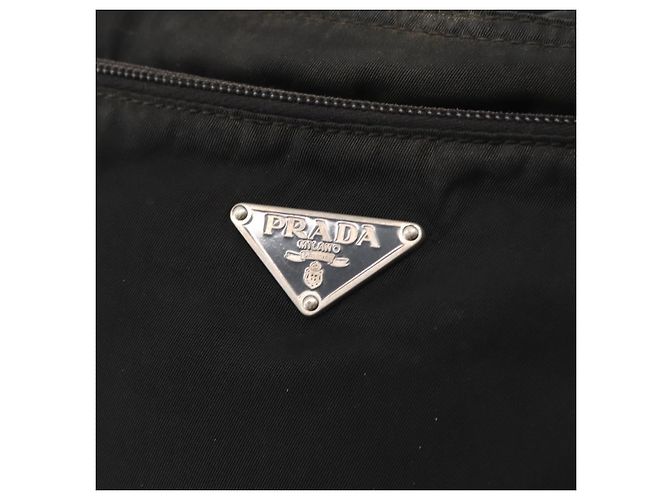 Borsa a Spalla PRADA Nylon Nero Argento Autentica ka765 - vista 18