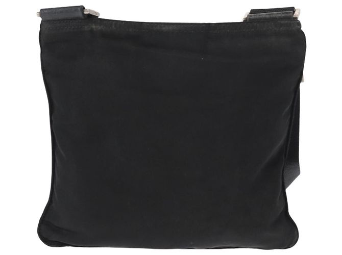 Borsa a Spalla PRADA Nylon Nero Argento Autentica ka765 - vista 2