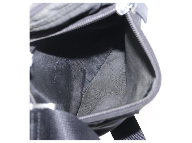 Borsa a Spalla PRADA Nylon Nero Argento Autentica ka765 - vista 23