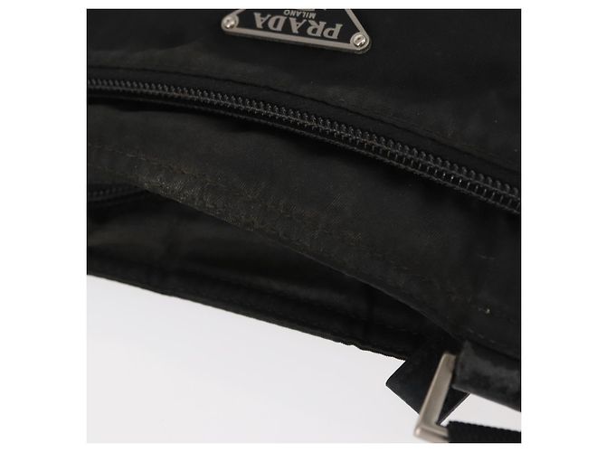 Borsa a Spalla PRADA Nylon Nero Argento Autentica ka765 - vista 7