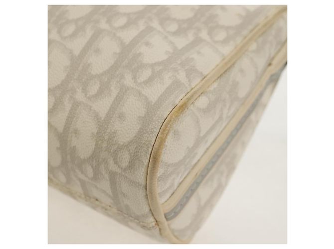 Borsa a Spalla Romantica Trotter Christian Dior PVC Bianco Argento Auth 155320V - vista 15