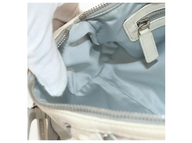 Borsa a Spalla Romantica Trotter Christian Dior PVC Bianco Argento Auth 155320V - vista 23