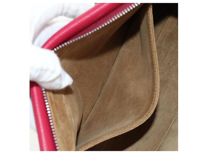 LOEWE Anagram Missy Piccola Borsa a Spalla in Pelle Rossa Argento Auth 153712V Rosso - vista 20