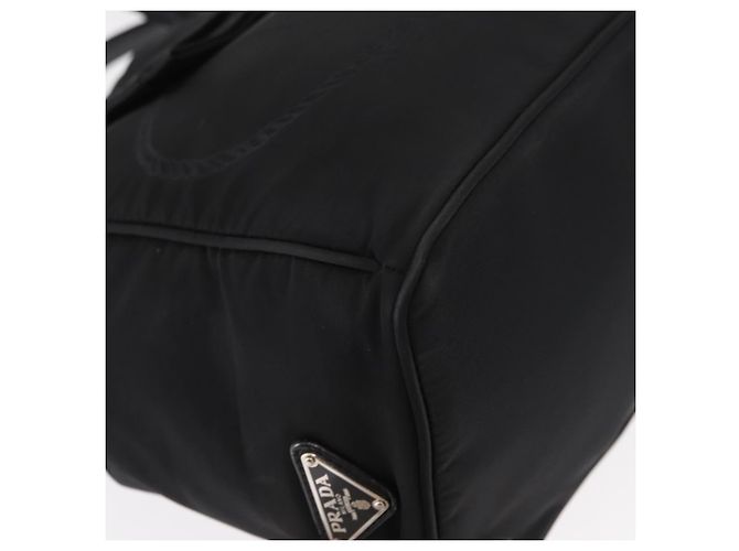PRADA Borsa a mano in nylon 2 vie nera argento Auth BA8835 Nero - vista 12