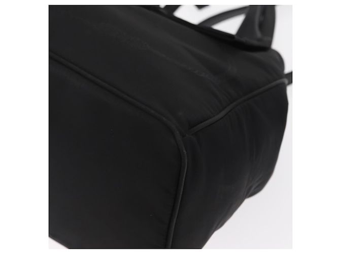 PRADA Borsa a mano in nylon 2 vie nera argento Auth BA8835 Nero - vista 13
