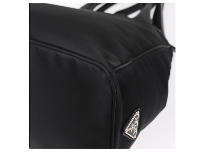 PRADA Borsa a mano in nylon 2 vie nera argento Auth BA8835 Nero - vista 15