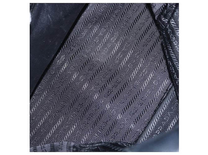 PRADA Borsa a mano in nylon 2 vie nera argento Auth BA8835 Nero - vista 18