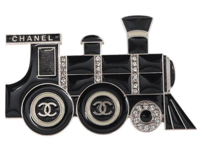 Spilla CHANEL metallo Argento CC Auth 157988SM - vista 2