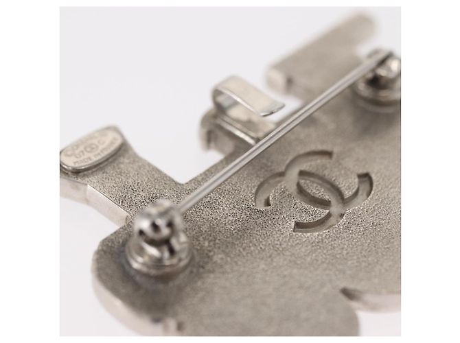 Spilla CHANEL metallo Argento CC Auth 157988SM - vista 4