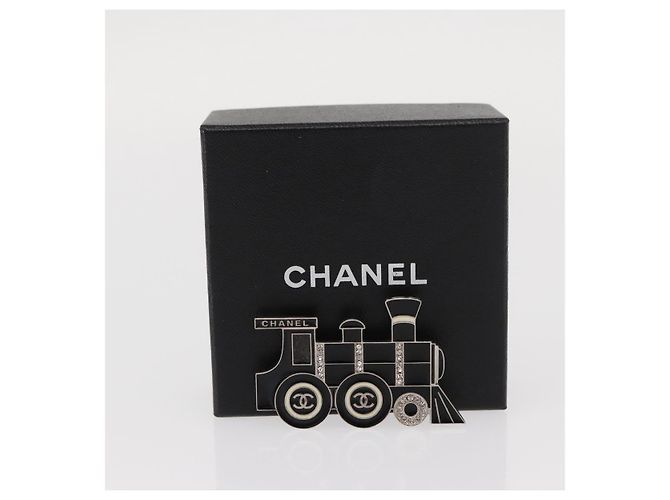Spilla CHANEL metallo Argento CC Auth 157988SM - vista 8