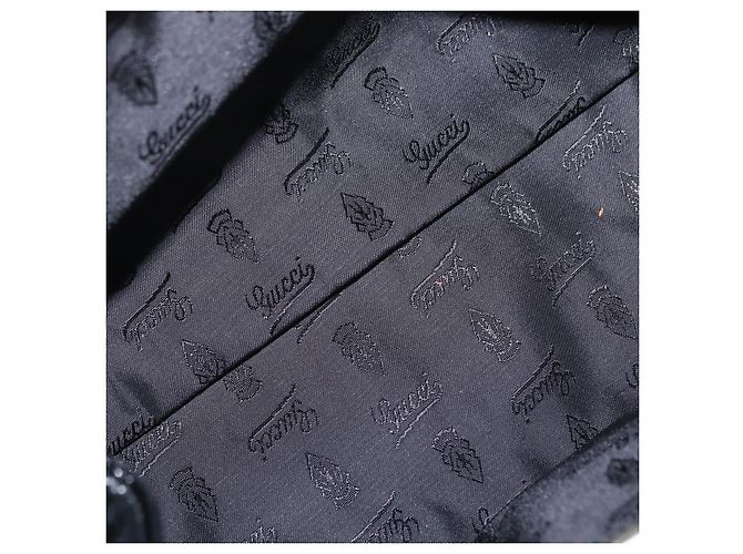 Borsa a Mano GUCCI Smalto Nero Oro 197020 Auth BA8750 D'oro - vista 17