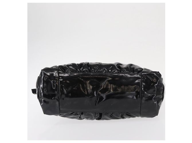Borsa a Mano GUCCI Smalto Nero Oro 197020 Auth BA8750 D'oro - vista 9