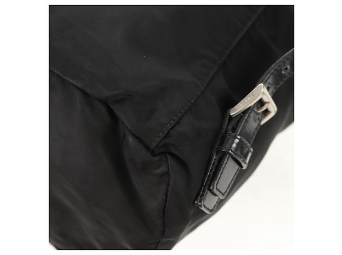 PRADA Backpack Nylon Black Silver Auth bs31715 Silvery - view 14