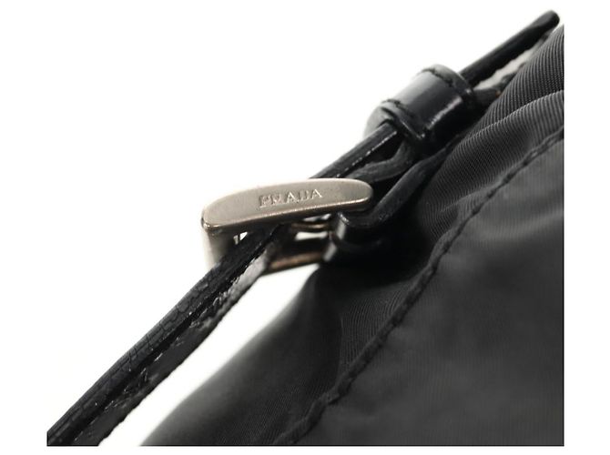 PRADA Backpack Nylon Black Silver Auth bs31715 Silvery - view 16