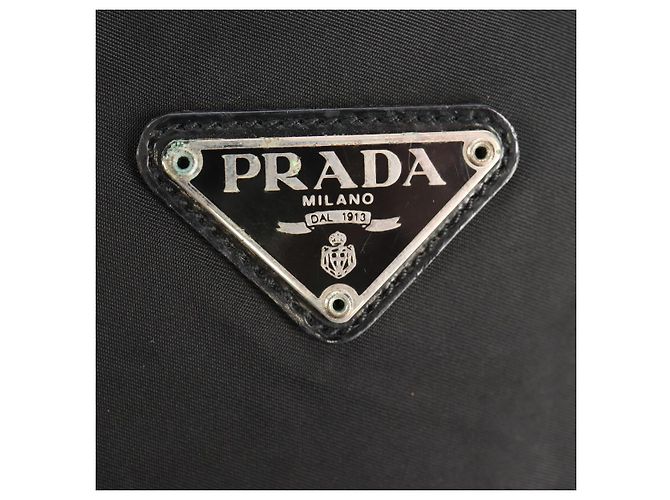 PRADA Backpack Nylon Black Silver Auth bs31715 Silvery - view 17