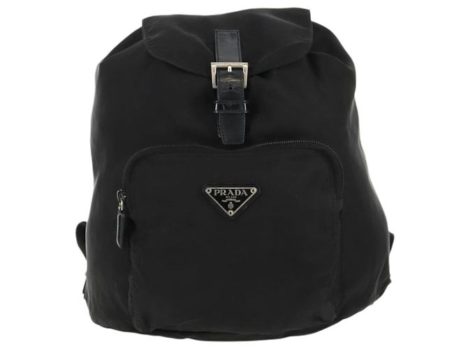 PRADA Backpack Nylon Black Silver Auth bs31715 Silvery - view 2