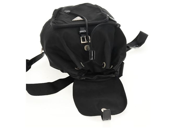 PRADA Backpack Nylon Black Silver Auth bs31715 Silvery - view 21