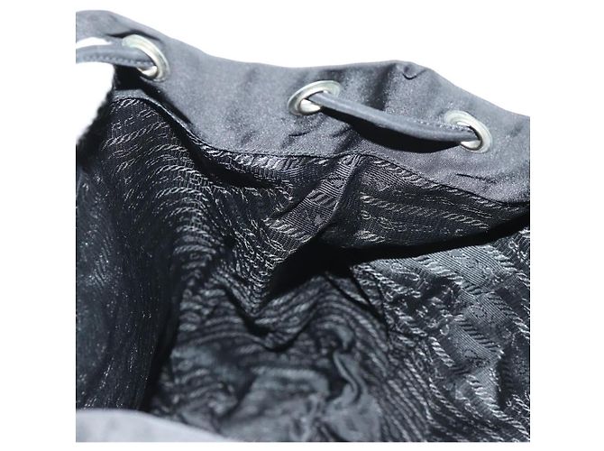 PRADA Backpack Nylon Black Silver Auth bs31715 Silvery - view 26