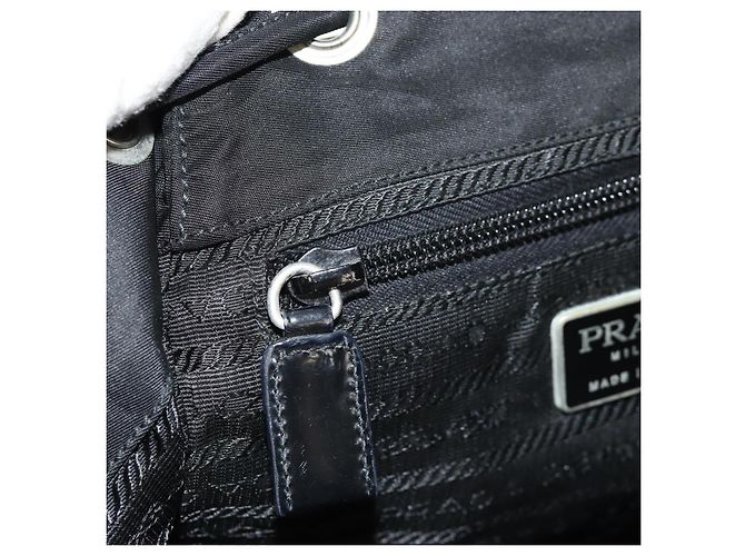 PRADA Backpack Nylon Black Silver Auth bs31715 Silvery - view 28