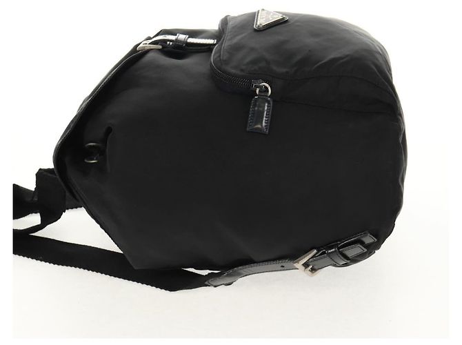PRADA Backpack Nylon Black Silver Auth bs31715 Silvery - view 4