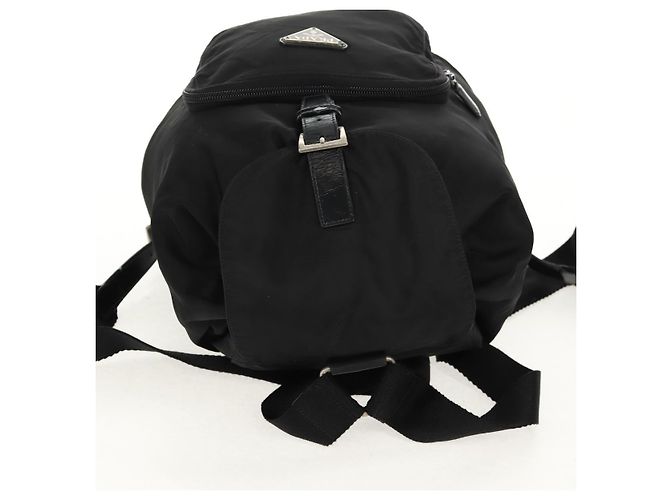 PRADA Backpack Nylon Black Silver Auth bs31715 Silvery - view 6
