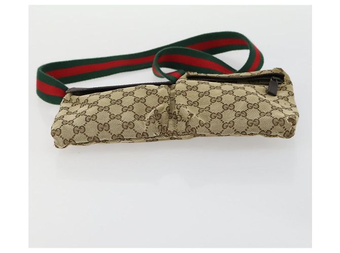 Borsa a Spalla GG Canvas Gucci 3 Set Beige Marrone Nero Auth 151555 - vista 14
