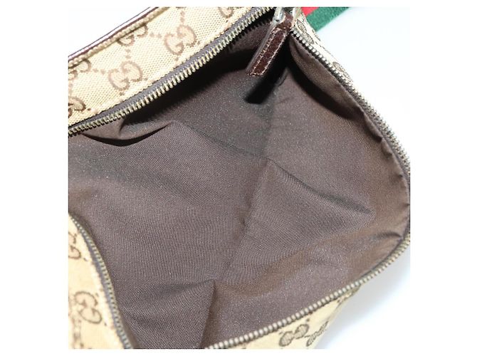Borsa a Spalla GG Canvas Gucci 3 Set Beige Marrone Nero Auth 151555 - vista 15