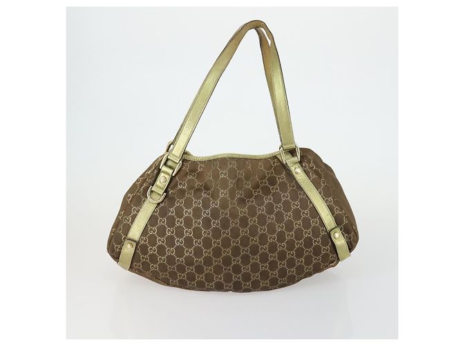 Borsa a Spalla GG Canvas Gucci 3 Set Beige Marrone Nero Auth 151555 - vista 2