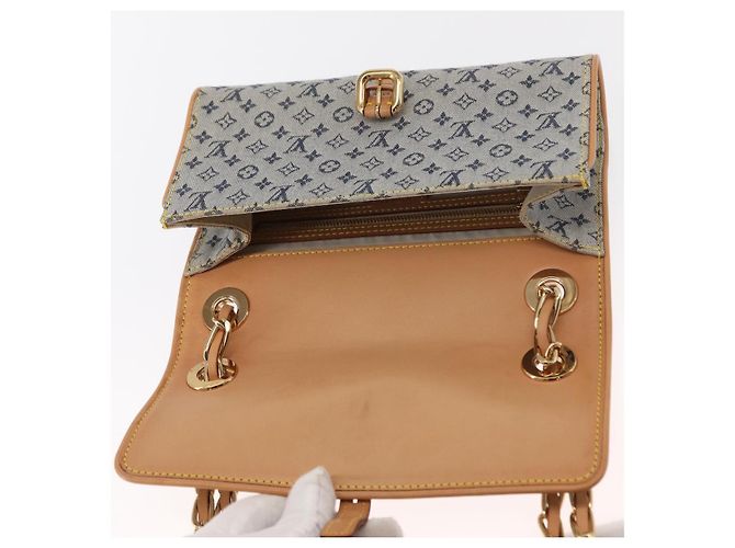 LOUIS VUITTON Borsa a Spalla Mini Camille con Catena Monogramma Blu M92002 Auth 154228SM - vista 15