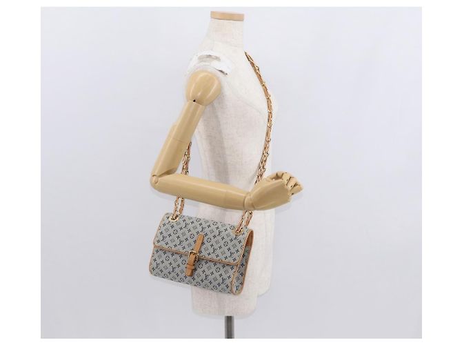 LOUIS VUITTON Borsa a Spalla Mini Camille con Catena Monogramma Blu M92002 Auth 154228SM - vista 23