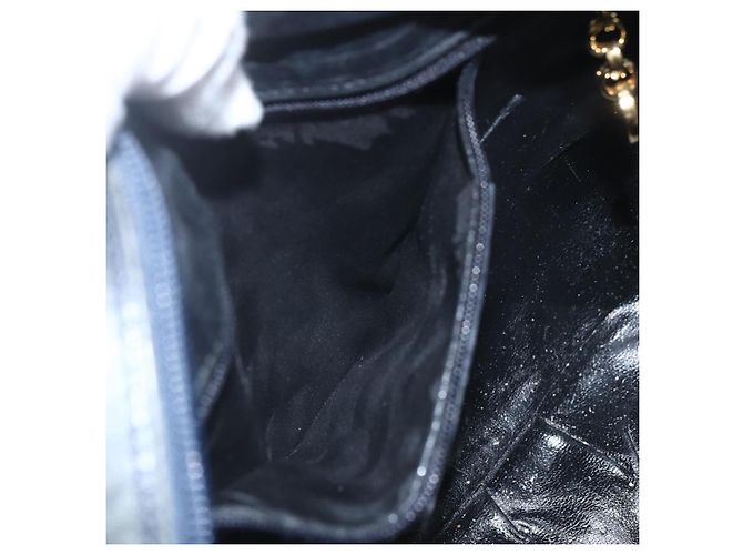 Borsa a Spalla Vala in Pelle Blu Navy e Oro Salvatore Ferragamo Auth ka930 D'oro - vista 21