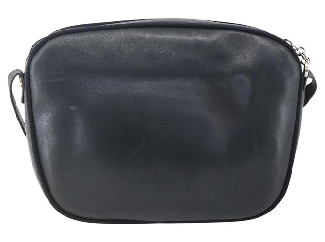 Borsa a Spalla Vala in Pelle Blu Navy e Oro Salvatore Ferragamo Auth ka930 D'oro - vista 3