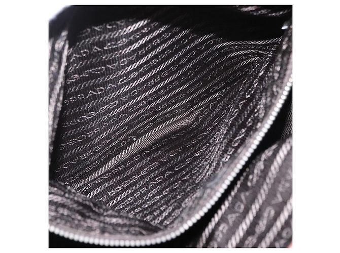 PRADA Shoulder Bag Nylon Khaki Silver Auth BA8644 Silvery - view 22