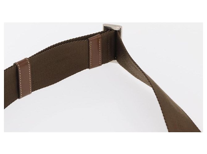 PRADA Shoulder Bag Nylon Khaki Silver Auth BA8644 Silvery - view 8