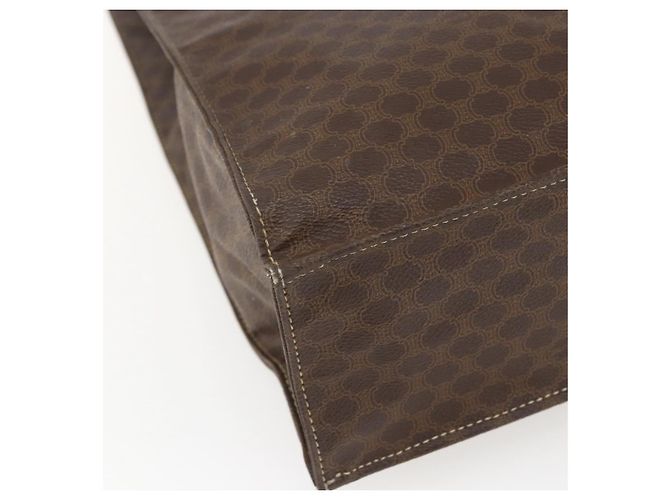 Céline Borsa a mano in tela Macadam CELINE in pelle PVC marrone oro Auth gh1448 D'oro - vista 11