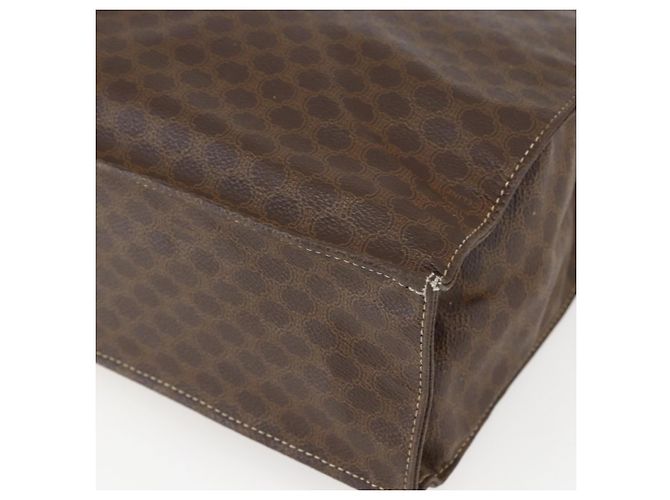 Céline Borsa a mano in tela Macadam CELINE in pelle PVC marrone oro Auth gh1448 D'oro - vista 12