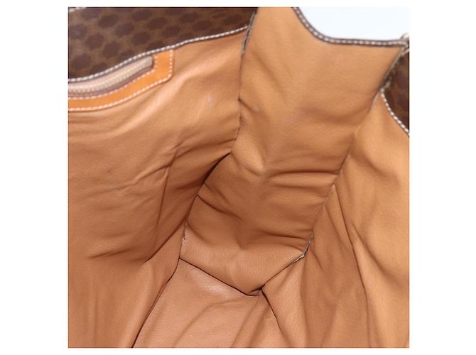 Céline Borsa a mano in tela Macadam CELINE in pelle PVC marrone oro Auth gh1448 D'oro - vista 17