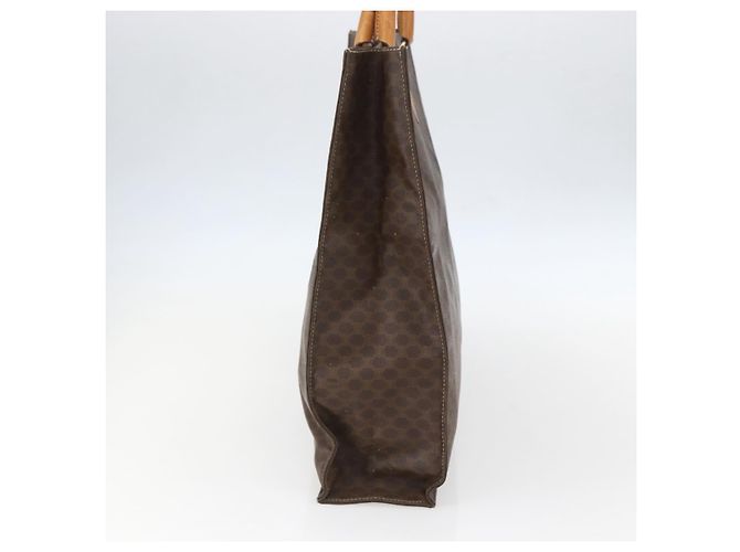 Céline Borsa a mano in tela Macadam CELINE in pelle PVC marrone oro Auth gh1448 D'oro - vista 4