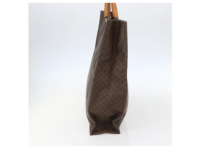Céline Borsa a mano in tela Macadam CELINE in pelle PVC marrone oro Auth gh1448 D'oro - vista 5