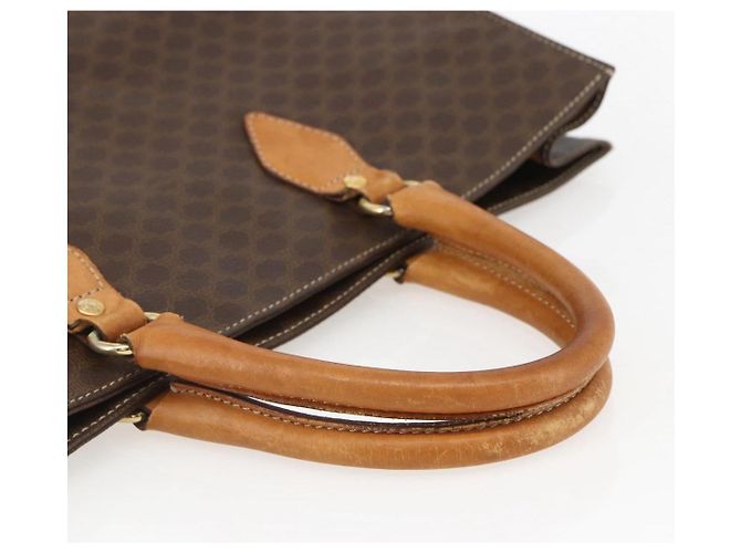 Céline Borsa a mano in tela Macadam CELINE in pelle PVC marrone oro Auth gh1448 D'oro - vista 7