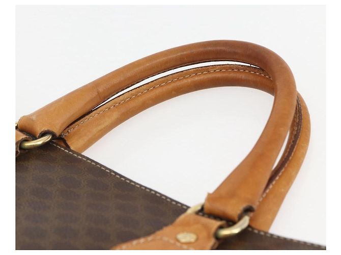 Céline Borsa a mano in tela Macadam CELINE in pelle PVC marrone oro Auth gh1448 D'oro - vista 8
