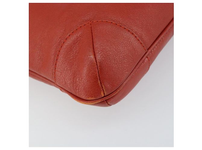 Chloé Bolsa de Ombro de Couro Laranja Auth BA8858 - vista 11