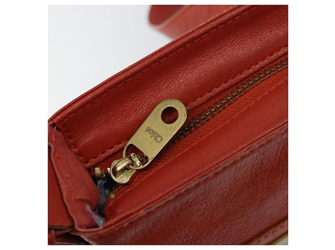 Chloé Bolsa de Ombro de Couro Laranja Auth BA8858 - vista 15