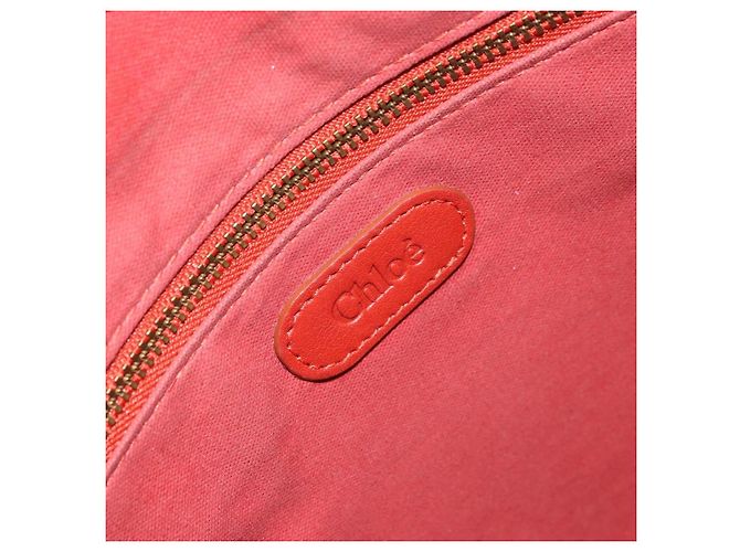 Chloé Bolsa de Ombro de Couro Laranja Auth BA8858 - vista 16