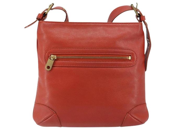 Chloé Bolsa de Ombro de Couro Laranja Auth BA8858 - vista 3