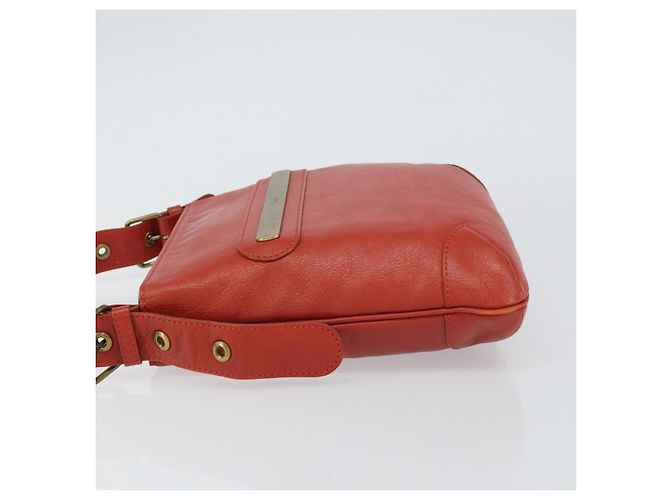 Chloé Bolsa de Ombro de Couro Laranja Auth BA8858 - vista 5