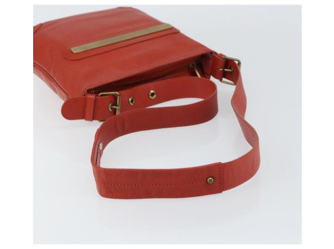 Chloé Bolsa de Ombro de Couro Laranja Auth BA8858 - vista 7